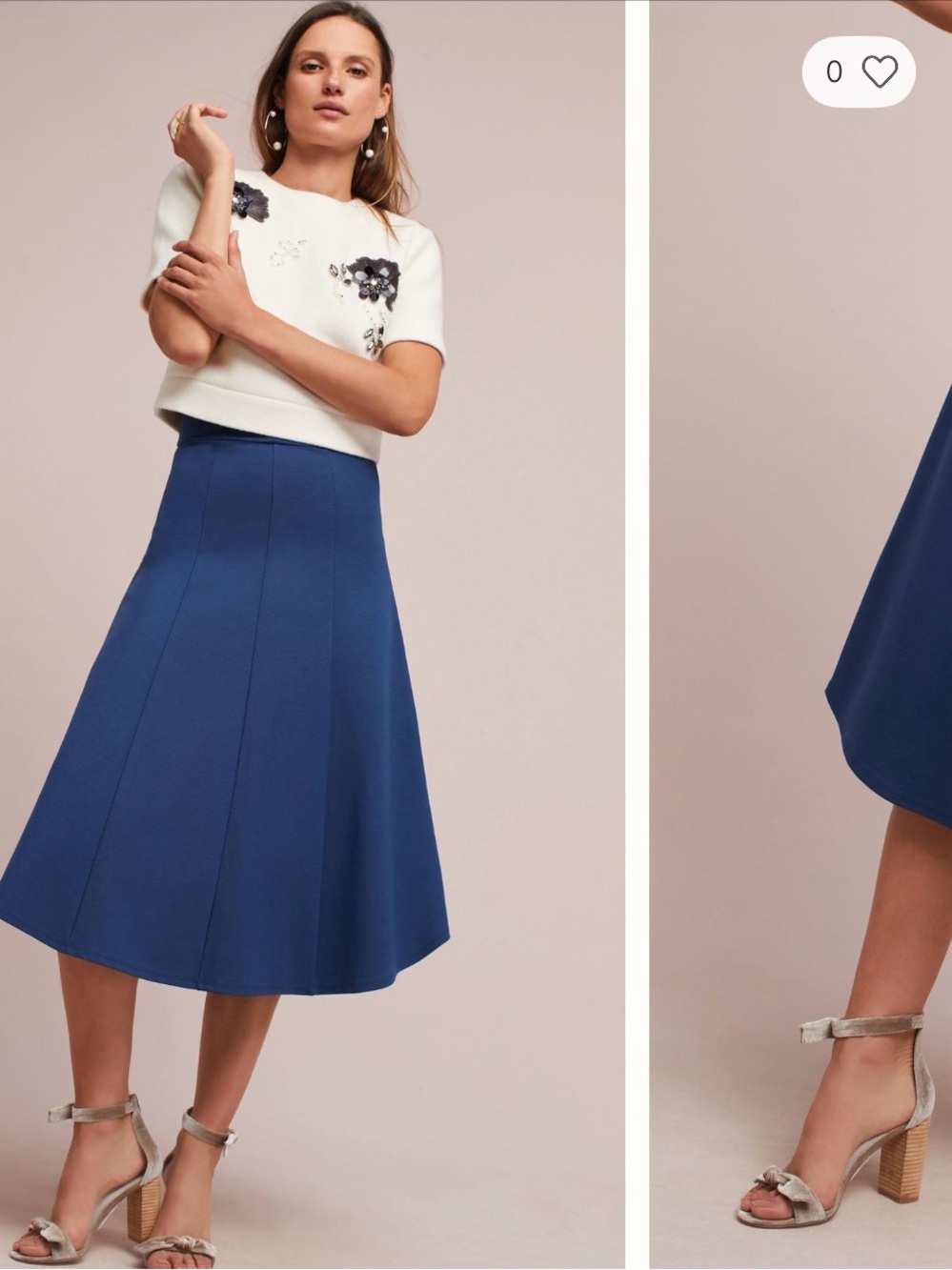 Anthropologie Maeve Ponte Knit Skirt